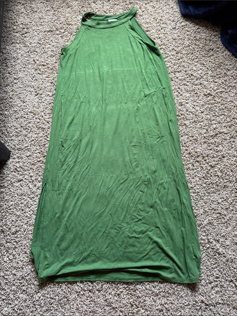 J. Jill Green Sleeveless Tank Maxi Dress